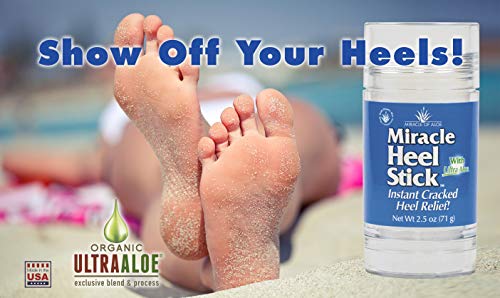 Miracle Heel Stick-Gel Socks Combo, 2.5 Ounce Stick with UltraAloe and Silicone Moisturizing Gel Hee - //medicalbooks.filipinodoctors.org