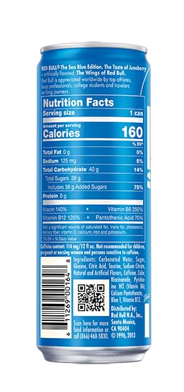 RED BULL SEA BLUE EDITION ENERGY DRINK, 12 FL OZ CAN