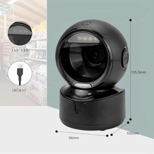 NetumScan USB Barcode Scanner Wired 1D 2D QR Barcode Reader for Supermarket Retail Store Warehouse POS System NSA5