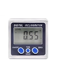 Saili biselado Box Digital medidor de ángulo digital Medidor Transportador de ángulos 360 grados imanes Base inclinómetro Digital (Electronic Transportador con de la batería