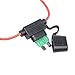 Qunqi 10Packs Add-A-Circuit Blade Type Inline Fuse holder 16 Gauge with Cover M size+ 20 pcs Fuse