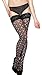Simplicity Women's Thigh High Thick Fishnet Stockings w/Lace Patterns