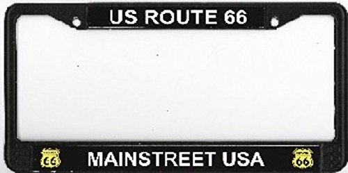 Route 66 Mainstreet USA Photo License Plate Frame Free Screw Caps Included