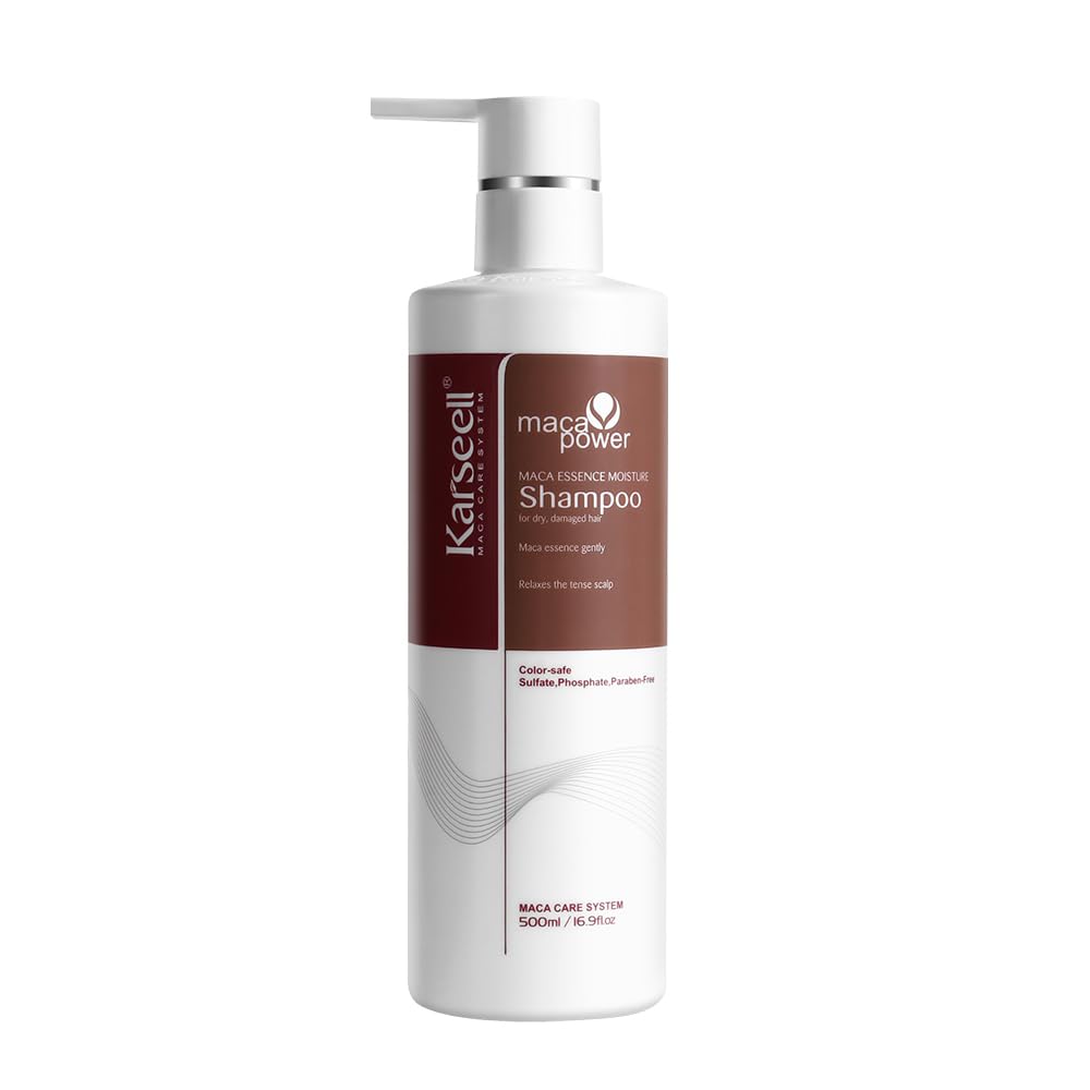 Karseell Moisturizing Shampoo Maca essence Sulphate Free Deep Nourishing Shampoo for Dry and Damaged Hair 500ml