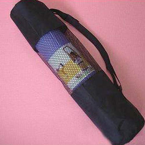 Domccy Portable Useful Pilates Yoga Mat Carrier Bag Nylon Mesh Bag Yoga Mat Holder with Adjustable Shoulder Strap and Handle(Black) Coin purse, shoes and accessories, ladies handbag, backpack