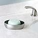InterDesign Avery Bar Soap Dish Holder for Bathroom Vanities, Kitchen Sink, Brushed Stainless Steel