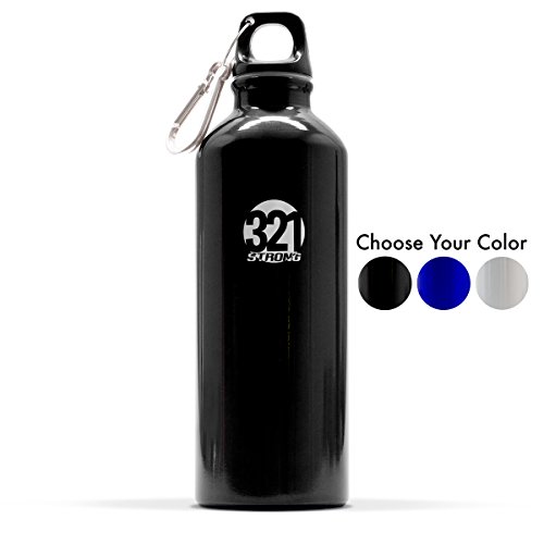 321 STRONG 500 mL (16.9 Fluid Ounce) Aluminum Water Bottle, Black (Best Aluminum Water Bottles)