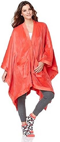 Concierge Collection Soft & Cozy Glimmersoft Angel Wrap and Sock Set - Coral