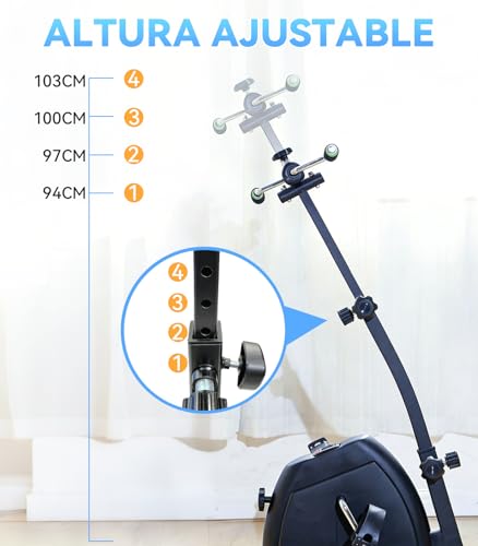 Pedales para Rehabilitación, Ajustable en Altura y Resistencia,con Pantallas LCD,Ejercitador de Piernas y Pedal para Brazo,Adecuado para uso doméstico y rehabilitación de piernas para personas mayores