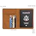 GDTK Leather Passport Holder Cover Case RFID Blocking Travel Wallet (California Desert)
