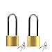 Keyed alike solid brass padock 1-9/16-inch(40mm) pin tumbler padlock long shackle with 2steel keys padlock 2packs
