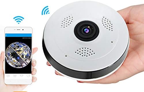 WXJHA 360 Degree Panoramic View HD IP Camera 1080P Wireless 1920 * 1080 Camera Night Vision CCTV Network Wifi Monitoring Intelligent Auto-Tracking for Baby/Elder/Pet