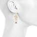 LUX ACCESSORIES Goldtone Xmass Holiday Snowflake Waterfall Chandelier Earrings