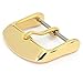 Wellfit Watch Bands Straps Replacement Buckle Watch Watchband Clasp - Choice of Color and Size - Vacuum PVD Finish (20mm, Gold)
