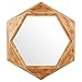 Amazon Brand – Rivet Modern Hexagon Wood Frame Hanging Wall Mirror, 30 Inch Height, Natural