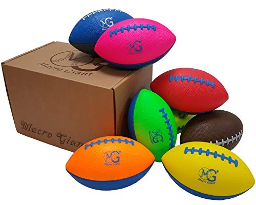 image for MG MACRO GIANT Macro Giant 6 Inch Soft Foam Football, Set of 8, Assort