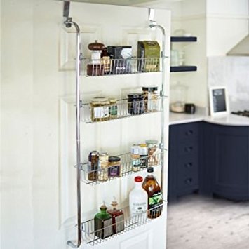 Lakeland 4 Tier Over Door Hook Hanging Food Cupboard Storage Rack