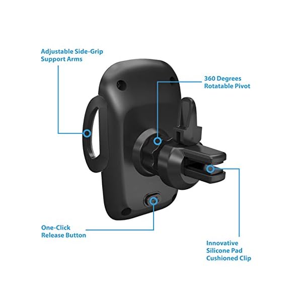 Beam Electronics Car Phone Holder Mount, Phone Car Air Vent Mount Holder Cradle Compatible for iPhone 12 11 Pro Max XS… - Imagen 4