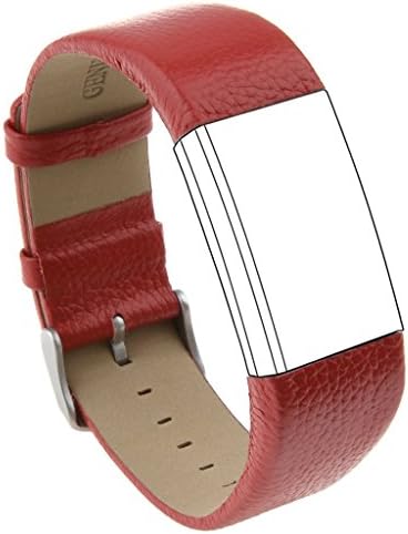 For Fitbit Charge 2 Leather Bands,Austrake Replacement Strap for Fitbit Charge 2 Watch,Red