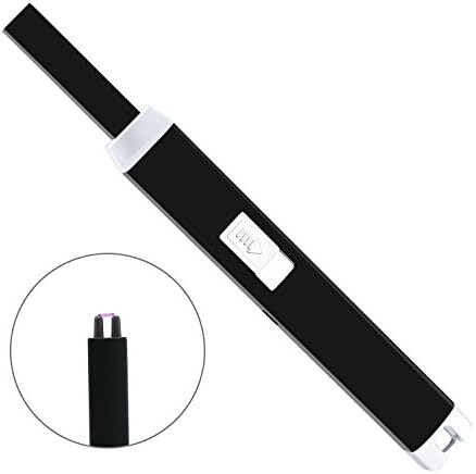 Electric Arc Lighter Plasma Candle Lighter, USB Rechargeable Lighter, Flameless Windproof Long Lighter for Cigarette Grill Gas Stove Camping BBQ Party Survival