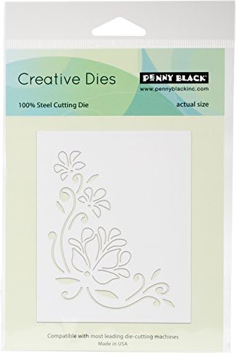 Penny Black Creative Dies-Pop Up Floral Corner 2.7"X3.4"