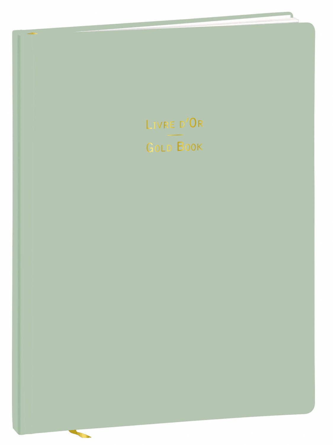 Quo Vadis - Guest Book - Pastel - Light Green - 21 x 27 cm - Clairefontaine White Paper - Made in France
