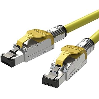 [LINKUP] Cat8 Ethernet Patch Cable S/FTP 22AWG Screened Solid Cable | 2000Mhz (2Ghz) up to 40Gbps | Future 5th-Gen Ethernet LAN Network 40G Structure Wires - 1 M