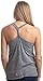Ann Arbor T-shirt Co. Llamaste | Cute, Funny Yoga Llama Namaste Workout Racerback Tank Top for Women-(TankGrey,M)