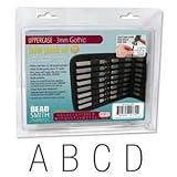 27 Piece Uppercase Gothic Font Alphabet Metal Punch Set - 3mm Characters