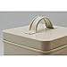 Harbour Housewares 3 Piece Industrial Tea Coffee Sugar Canister Set - Vintage Style Steel Kitchen Storage Caddy with Lid - Cream