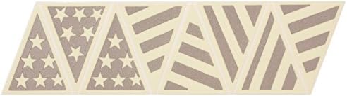 IdentiFire American flag crown of helmet sticker, reflective and photoluminescent (glow in the dark) (Silver)