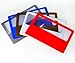 Credit Card Magnifiers 3x Magnification Semi-rigid Assorted Colors Mix 0.5mm Thin (Qty=5)
