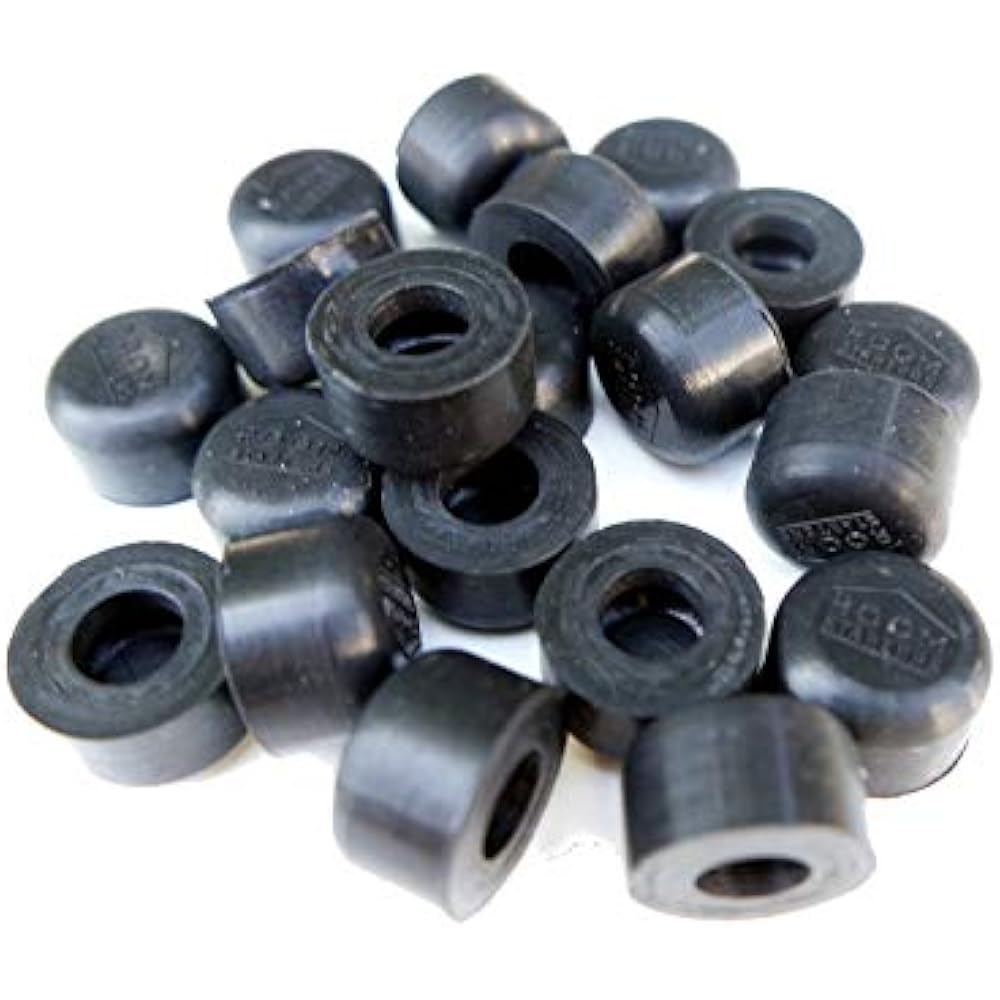 Door Stop Bumper Tips 20 Pack Black Silicone Rubber Replacement Stopper