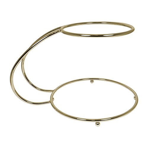 Click Here to See More Images Cake Stand - 2-tier - C - Gold