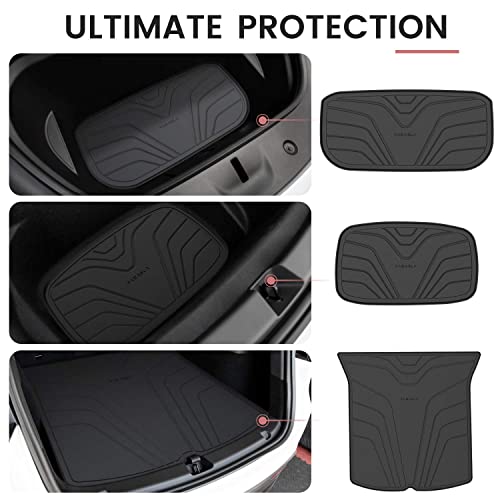 Farasla All Weather Cargo Mats for 2020 2021 2022 Tesla Model Y (Set of
