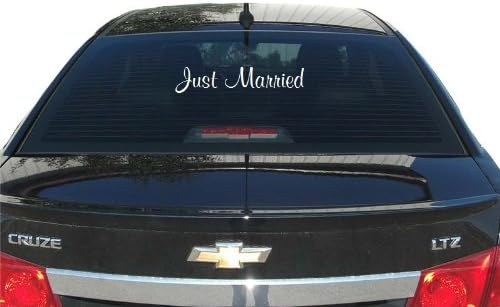 Just married 20x7 inches WHITE