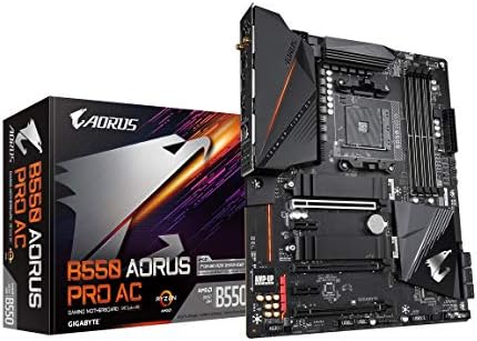 GIGABYTE B550 AORUS PRO AC AM4 AMD B550 ATX DDR4 Dual M.2 WiFi Gaming
