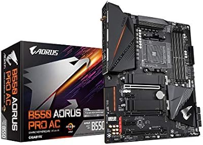 GIGABYTE B550 AORUS PRO AC AM4 AMD B550 ATX DDR4 Dual M.2 WiFi Gaming