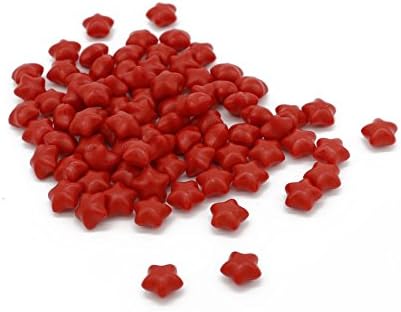 Lucky Star Shape Seal Sealing Wax Beads, DIY decorating envelopes, parcels, invitations 100Pcs (Red)