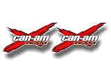 2 Team Can-Am Racing RED 5.5'' Decals Graphics Renegade Snorkel Kit Quad ATV Trailer Vinyl Stickers ((2) 3