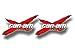 2 Team Can-Am Racing RED 5.5'' Decals Graphics Renegade Snorkel Kit Quad ATV Trailer Vinyl Stickers ((2) 3