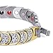 Rando Magnetic Therapy Bracelets Men Women Titanium Steel Link Chain Health Energy Bracelet Bangle Power Germanium Magnets Bracelets Arthritis Pain Relief (Gold)