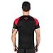 Elite Sports NEW ITEM Standard Short Sleeve Compression, MMA, BJJ, No-Gi, Cross Training Rash Guard (Red, Medium)