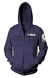 Dragon Ball Z Capsule Corp Trunks Military Style Adult Zip Hoodie (Medium), Purple