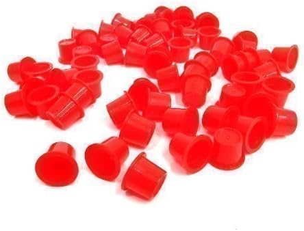 DCTattoo 100 X Red Tattoo Ink Cups Caps Pots Small (10 X 9Mm)