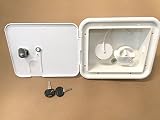 Valterra White Gravity/City Water Hatch Fill Dish Lock Keys RV Trailer