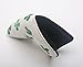 HIFROM Golf Blade Putter Head Cover headcover Shamrock Embroidered Clover Compatible with All Brands White Color