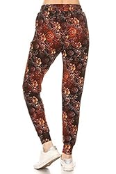 Leggings Depot JGA-R586-L Sangria Bliss Print