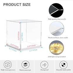 Nynelly Acrylic Display Case, Clear Display Case