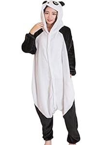 QQonsie Plus Size Adult Pajama Panda Onesie Christmas Costume for Men Women Animal Onsie